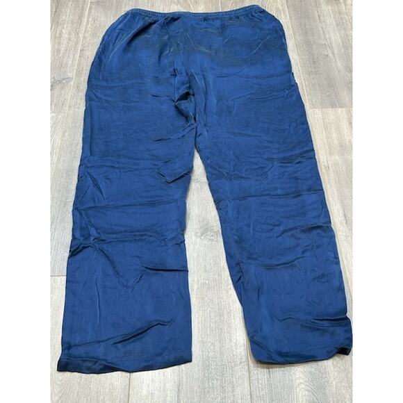 Eberjey Womens Pajama Pants Elastic Waist Loose Fit Pockets Navy Blue Size M - Picture 2 of 6